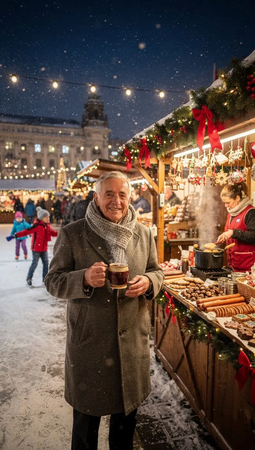 Reisende genießen ein traditionelles deutsches Kulturfestival mit bunten Trachten und Musik.